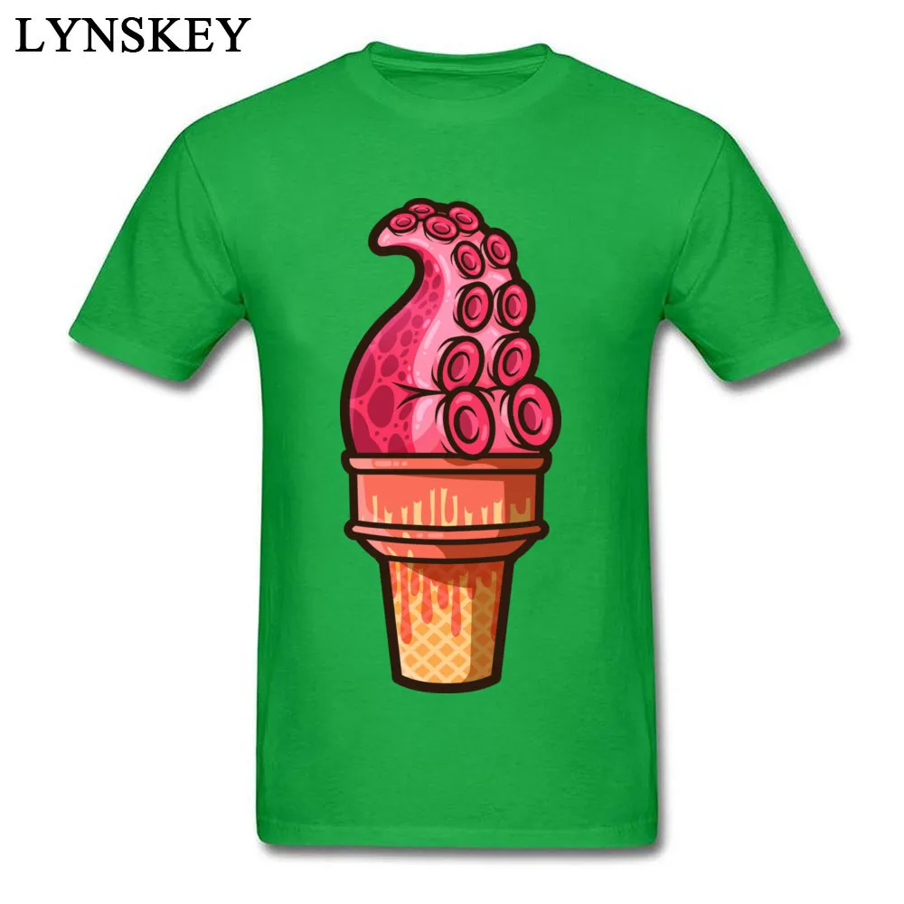 Fashionable Printed On T Shirts Cotton Tentacle Treat (pink ink) O Neck Student Tops T Shirt Birthday Summer/Autumn Tee Shirt Tentacle Treat (pink ink) green