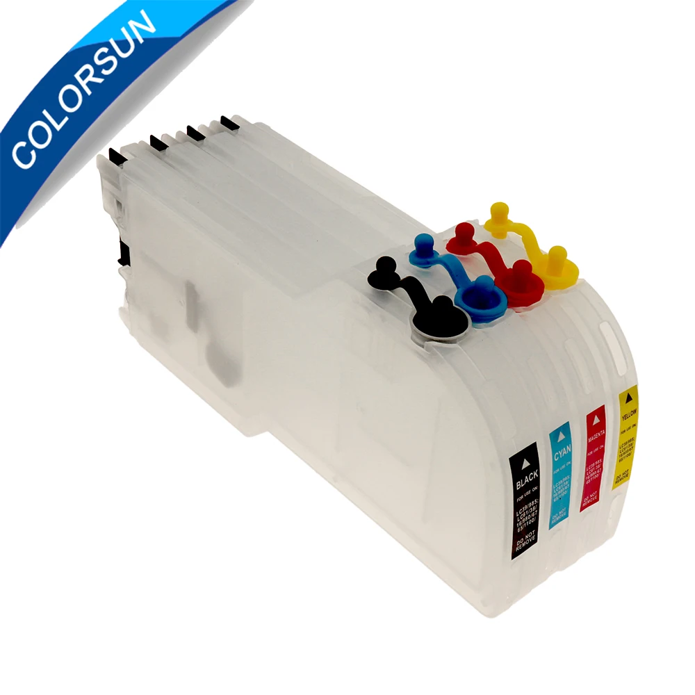Чернильный картридж Colorsun для Brother LC38/LC39/LC985/LC61/LC980/LC990 чернильный DCP J125|ink cartridge|brother