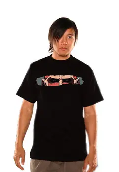 

2019 Newest Letter Print Attack on Titan T-Shirt Titan Eyes NekoWear Shirts T-Shirt Casual Man Tees