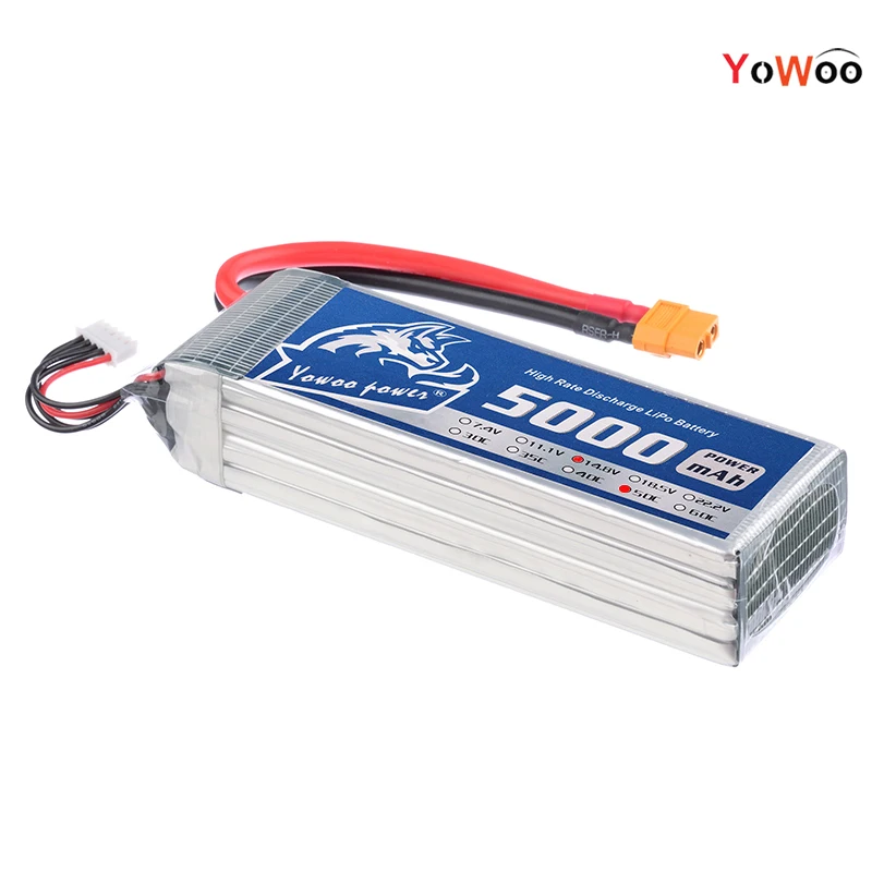 RC Lipo 2S 3S 4S 6S FPV 450 500 Аккумулятор 7 4 В 11 1 14 8 в 18 5 22 2 5000 мАч 50C Busrt 100C для вертолета на