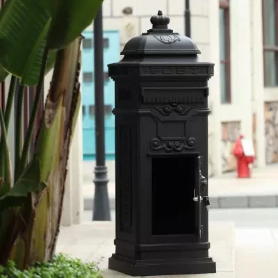 Pós Letras de Metal vertical jardim ao ar livre fonte de alimentação