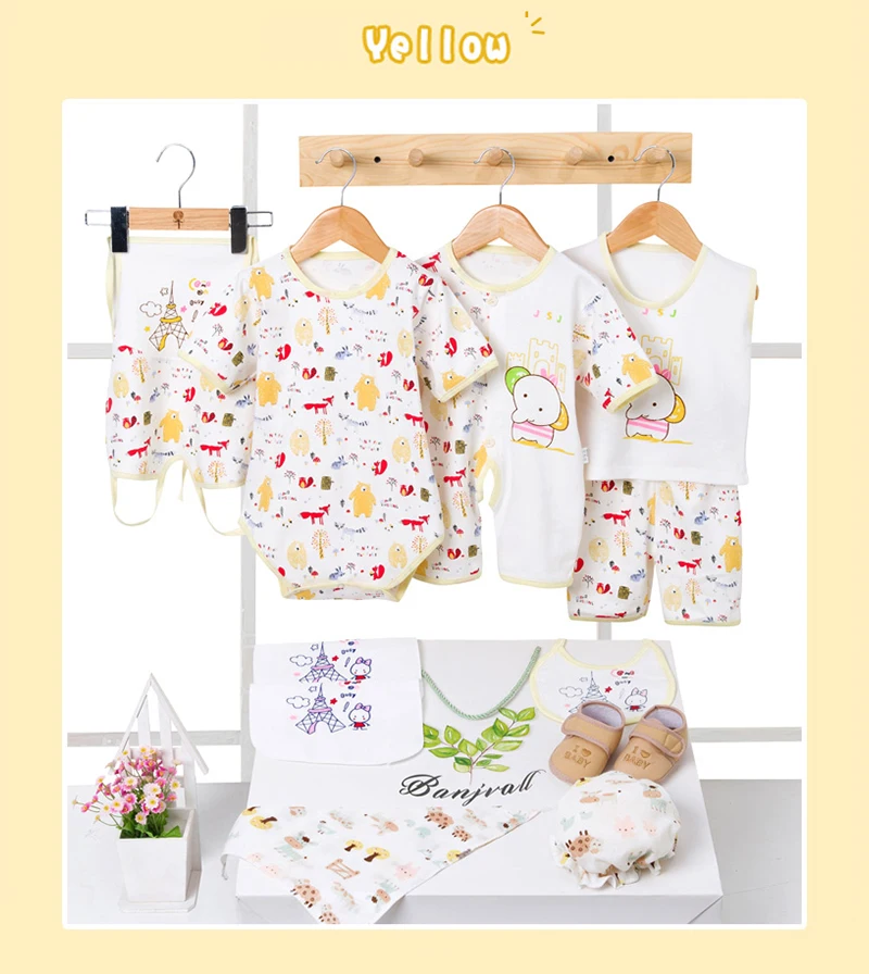 12 шт., комплект одежды для маленьких мальчиков 0-12 лет костюм для младенцев из хлопка Одежда для маленьких девочек, комплекты со штанами комплект одежды для малышей