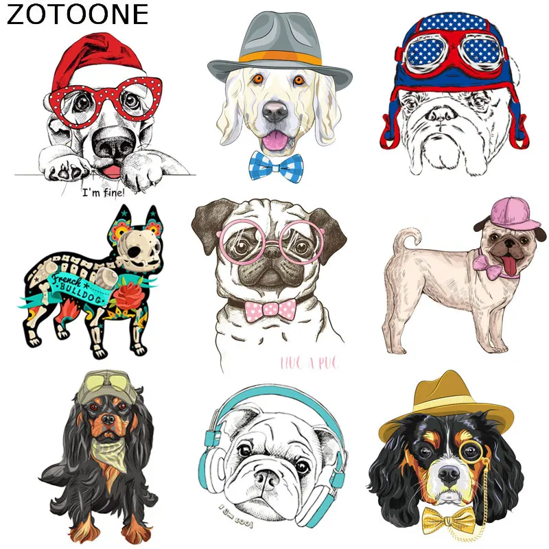 

ZOTOONE Iron on Transfer Patch Cute Dog Patches for Clothing Shirt Diy Decoration Easy Print By Household Irons Parches for Kids