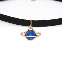 Leather Planet Choker Necklace