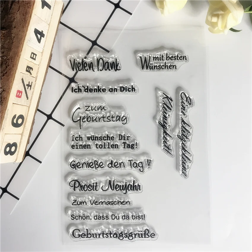 

German Clear Stamps Scrapbooking/Sentiment Stamps Fairy Rubber New 2019 Card Making Bullet Journal Text Words Sweet Stamp 760
