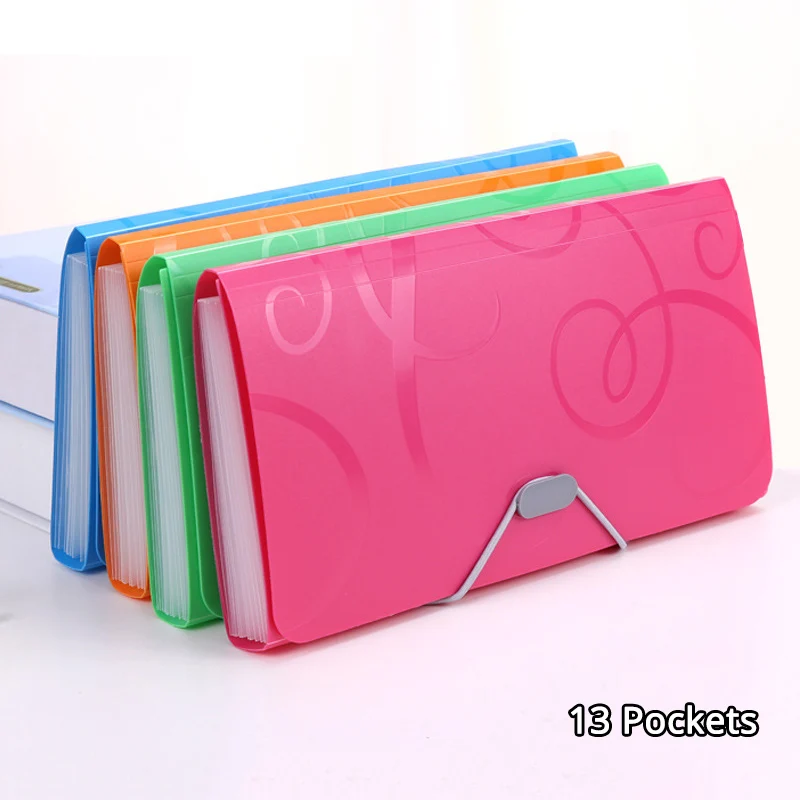 A6 Organizer Box Clip File Folder Expanding Document Holder Portable Paper Organizer Document