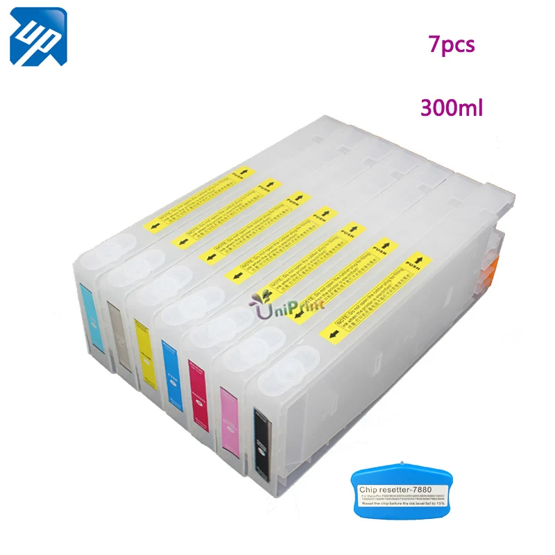 pro7600 300ML 7pcs refillable ink Cartridge /empty Refillable Cartridges For epson PRO 7600/9600