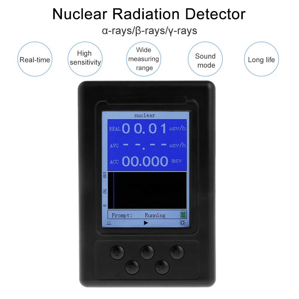 

Nuclear Radiation Detector X-ray Beta Gamma Detector Portable Dosimeter Geiger Counter High Sensitivity GM Personal Dosimeter