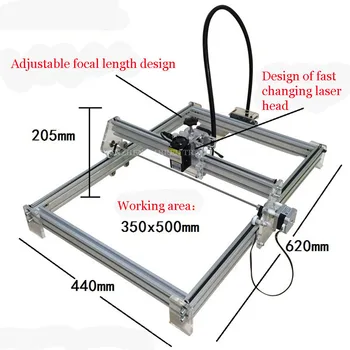 

1PC 1000mW DIY Desktop Mini Laser Engraver Engraving Machine Laser Cutter Etcher 35X50cm Adjustable Laser Power