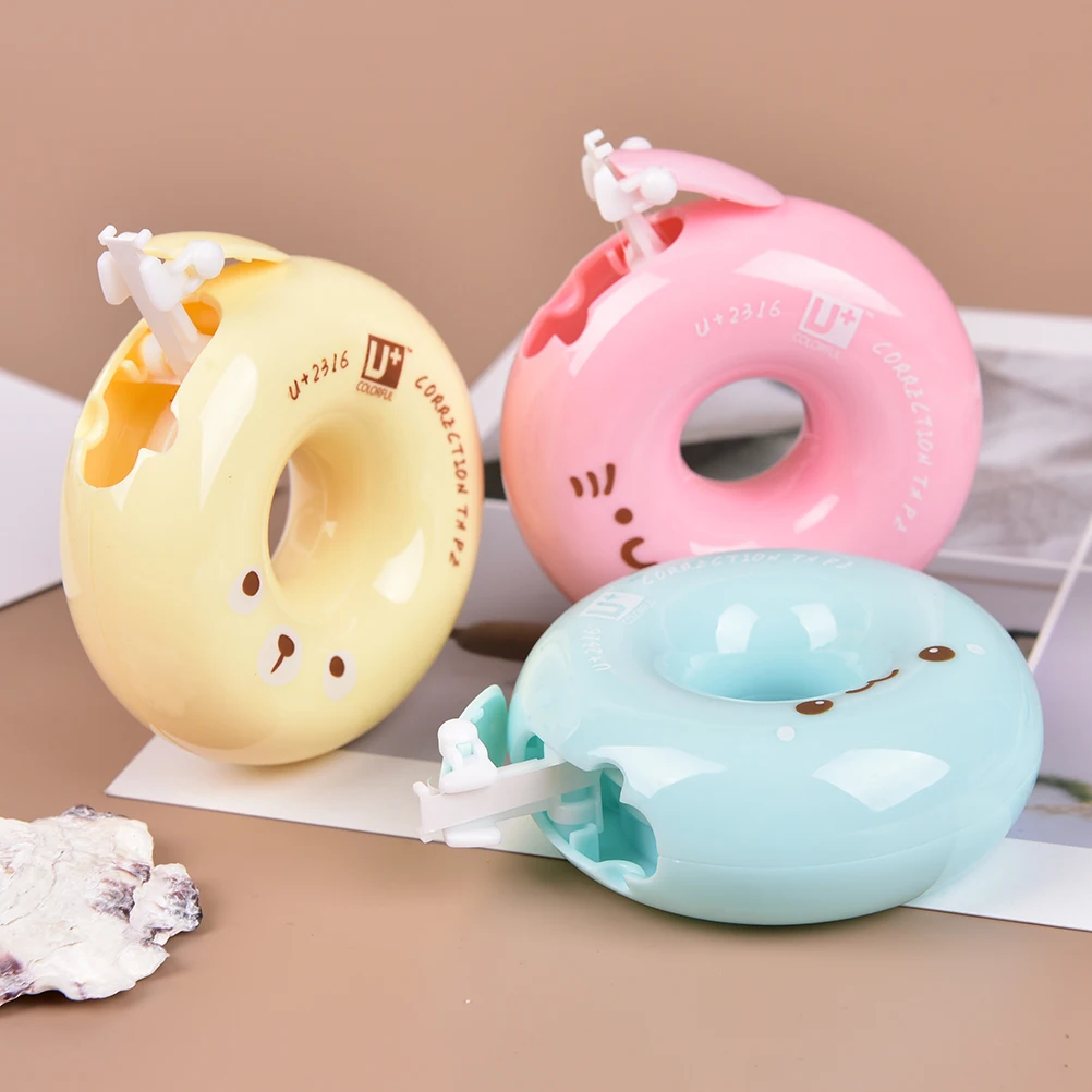1 шт. Новинка милый пончик коррекция клейкие Ленты Kawaii мультфильм Дневник