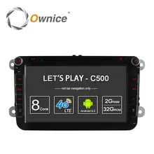 4 г SIM сети LTE ownice C500 Octa 8 core Android 6.0 2 г Оперативная память 2 DIN автомобильный DVD GPS navi Радио плеер для VW Skoda Octavia 2