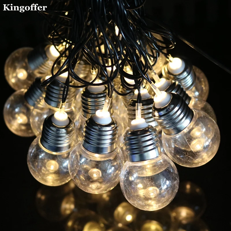 

Kingoffer AC110V 220V EU US Plug 5M 20LEDS Led Clear Ball String Lights Globe Lamps Christmas Wedding party garland Decoration