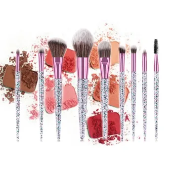 

10PCS Makeup Brushes Sets Rubber Foundation Cosmetic Eyebrow Eyeshadow Brush Makeup Brush Sets Tools