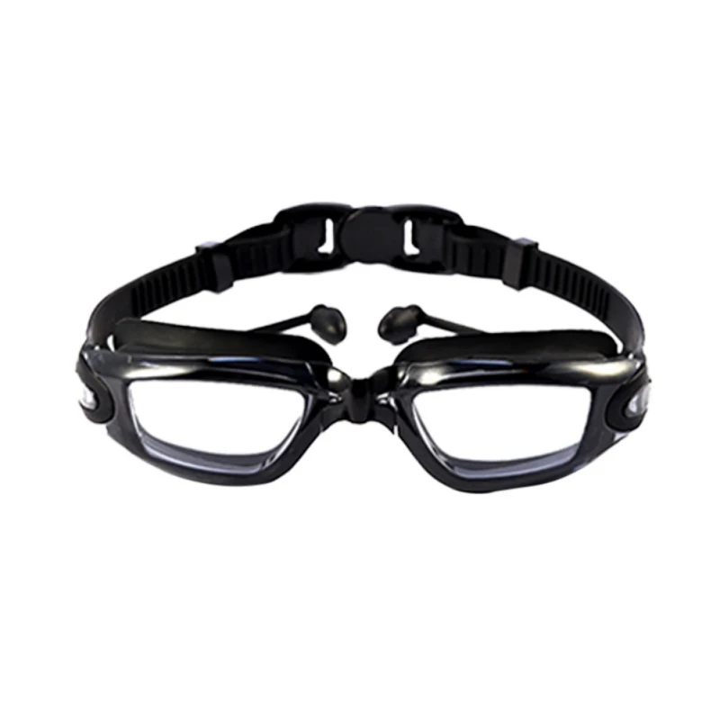 Набор защитных очков высокой четкости, водонепроницаемые противотуманные очки для плавания+ шапочка для плавания+ Заглушки для ушей, зажим для носа, набор для бассейна