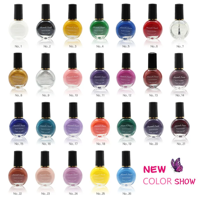 Professional Stamping Nail Art Polish 26 colors 10ml Nail Polish Varnish for Manicure Printing Nails Art Stamping Print 1PCS