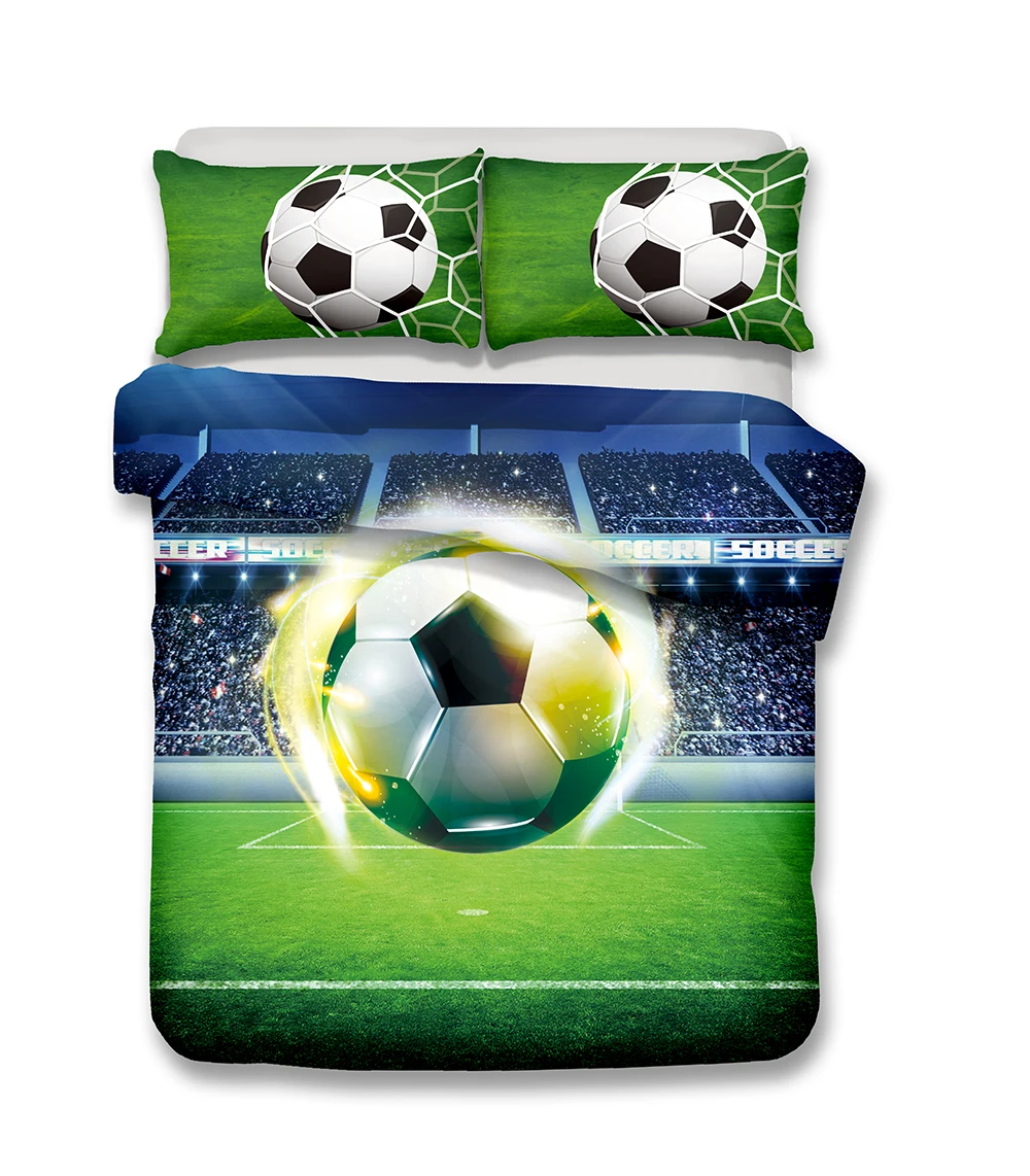 

Drop Shipping 3D Bedding Set football Print Bedding Set Print Duvet cover set Bedclothes with pillowcase bed set Home Textiles