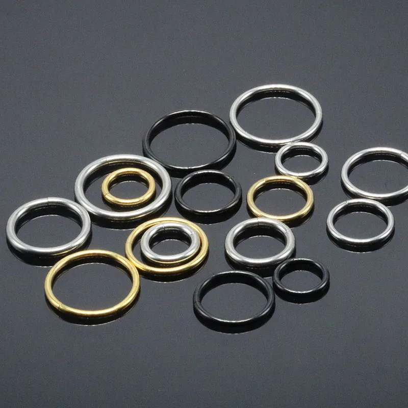 16G 14G Segment Nose Rings Septum Clicker Piercing Multiuse Cartilage Nipple Jewelry Surgical Steel Anti-allergic Free Shipping 4