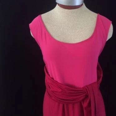Sleeveless bodycon dress womens size 1X two tone pink polyester (2)