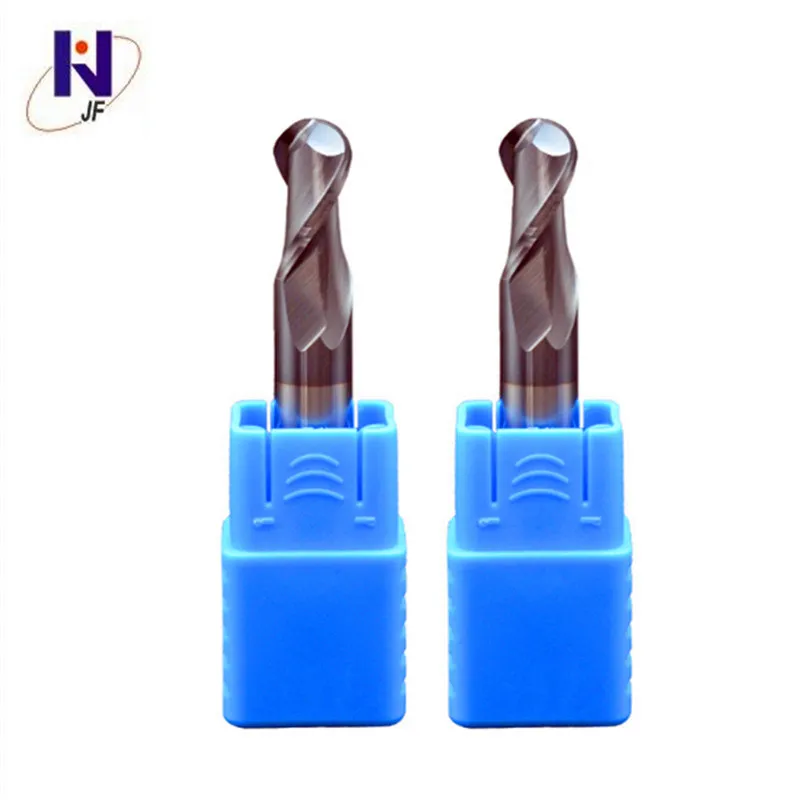 

JF R4.5*20*D10*75 Solid carbide 2 flute Ball nose end mill end mills with straight shank milling cutter HRC50 TiAlN Coated