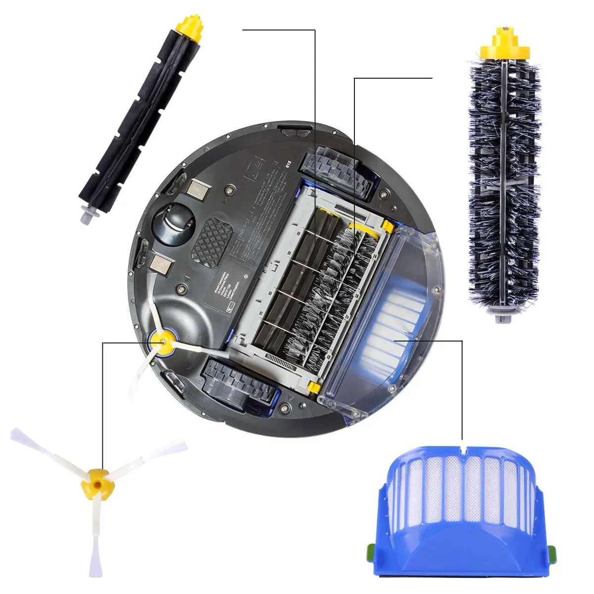 Replacement Accessories Kit for iRobot Roomba 600 Series 675 690 680 671 652 650 620 614 595 Vac Parts Hepa Filters Side Brushes