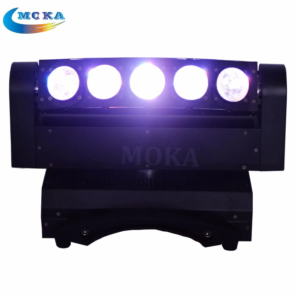 

6PCS/lot 5 Heads 5x10W Led Beam Moving Head Wash Lights 4in1 RGBW LED Spider Beam Moving Head Light