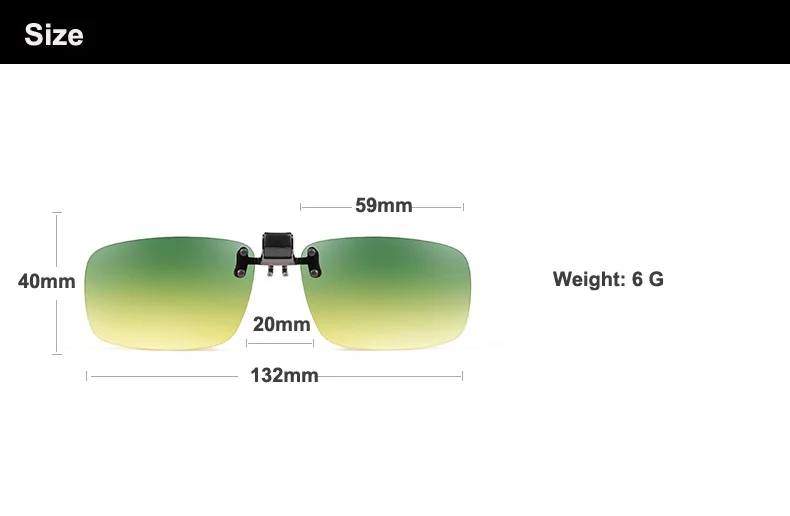 Солнцезащитные очки для дневного и ночного видения, поляризационные солнцезащитные очки с клипсой, очки для близорукости, для вождения для путешествий, солнцезащитные очки