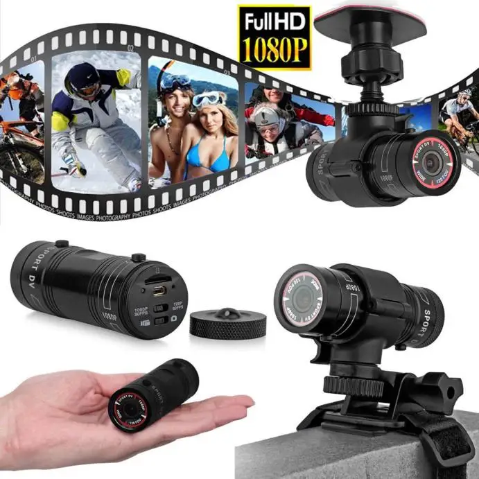 

Full HD 1080P DV Mini Waterproof Sports Camera Bike Helmet Action DVR Video Jun6