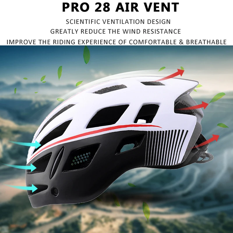 Best PHMAX 2019 Bicycle Helmet EPS Insect Net Road MTB Bike Windproof 2 Lenses Integrally molded Helmet Cycling Casco Ciclismo