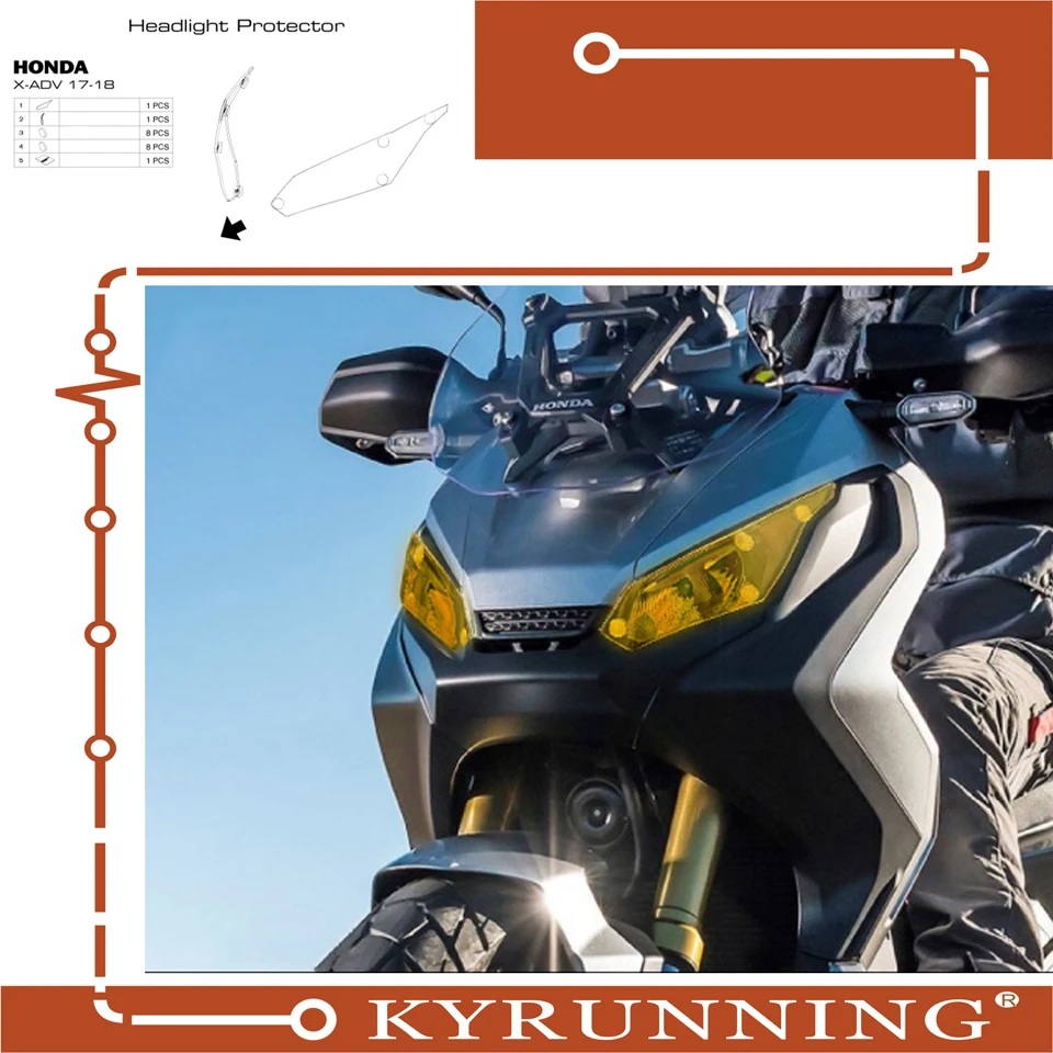 

Motorcycle Acrylic Headlight Protector Cover Screen Lens For HONDA XADV 750 X ADV X-ADV 2017-2019