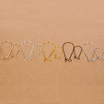 

100pcs/Lot 11x24mm/16x38mm Silver /Bronze/Rhodium/Gold Plated Earring Hooks Kidney Earring Ear Wires Findings DIY Jewelry Making