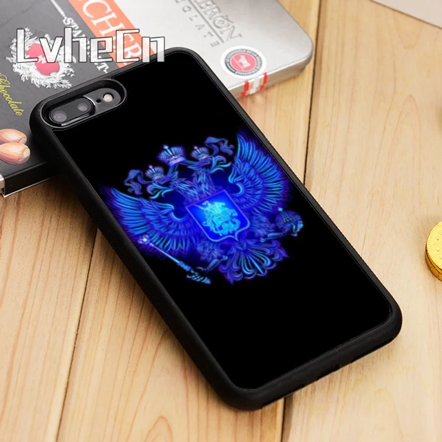 Чехол для телефона LvheCn с российским гербом и флагом 01 iPhone 5 6s 7 8 plus 11 12 Pro X XR XS max Samsung