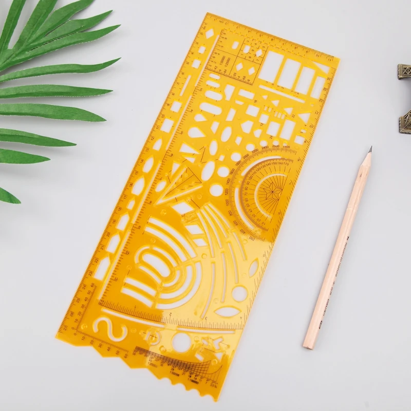 

Durable K Resin Military Drawing Template Drafting Ruler Stencil Measuring Tool