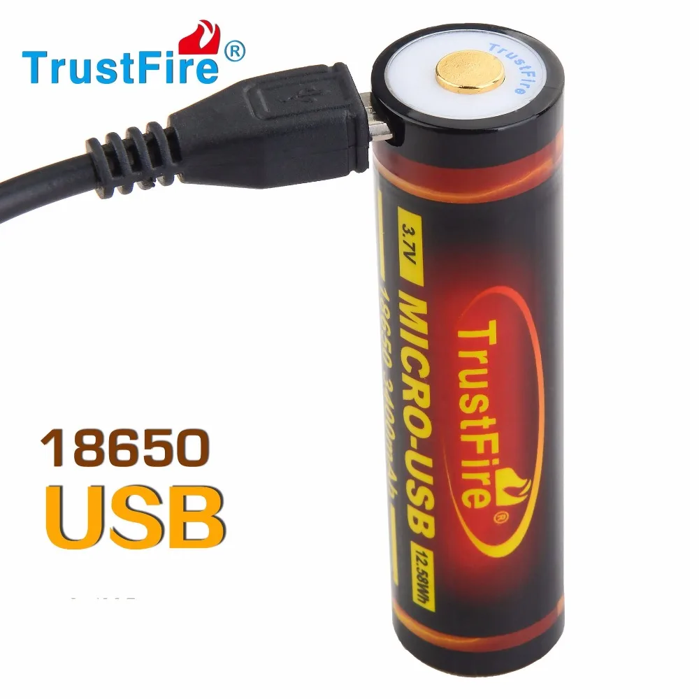 TrustFire 3400mAh 3.7v 18650 Li ion Protected Rechargeable Battery with