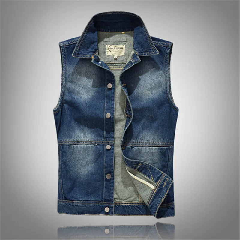 2017 new denim vest male slim sleeveless tops spring and autumn men