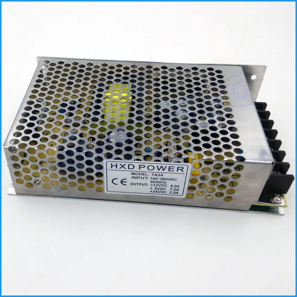 Набор из 2 предметов DC 24 V 2A выключатель питания Светодиодный источник питания для игровой автомат AC 100-260 V 7A24
