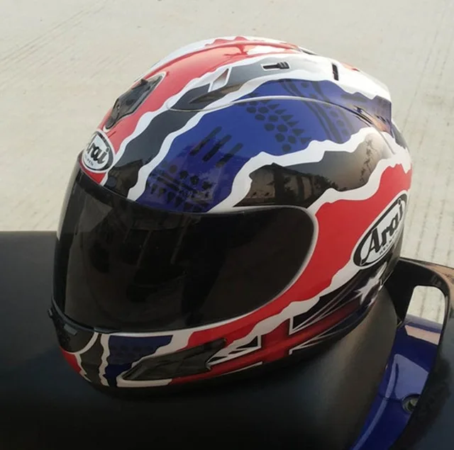 3 Мотоциклетный шлем полный шлем arai мотоциклетный полный шлем сертификации ECE синий, Capacete 4 цвета - Цвет: 3