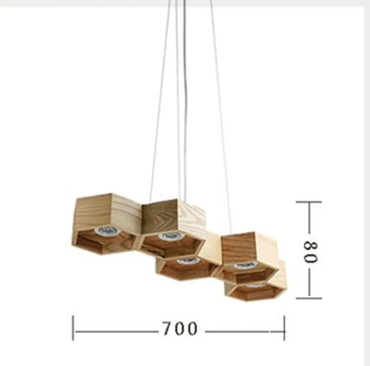 Японский стиль Искусство столовая огни творческая личность Лофт деревянный кулон соты светильник Гостиная Светильник светильники