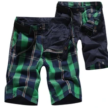 Мужские штаны в полоску с принтом, лето, новые мужские шорты, двухсторонняя одежда, многокарманная Повседневная Свободная хлопковая одежда до колена