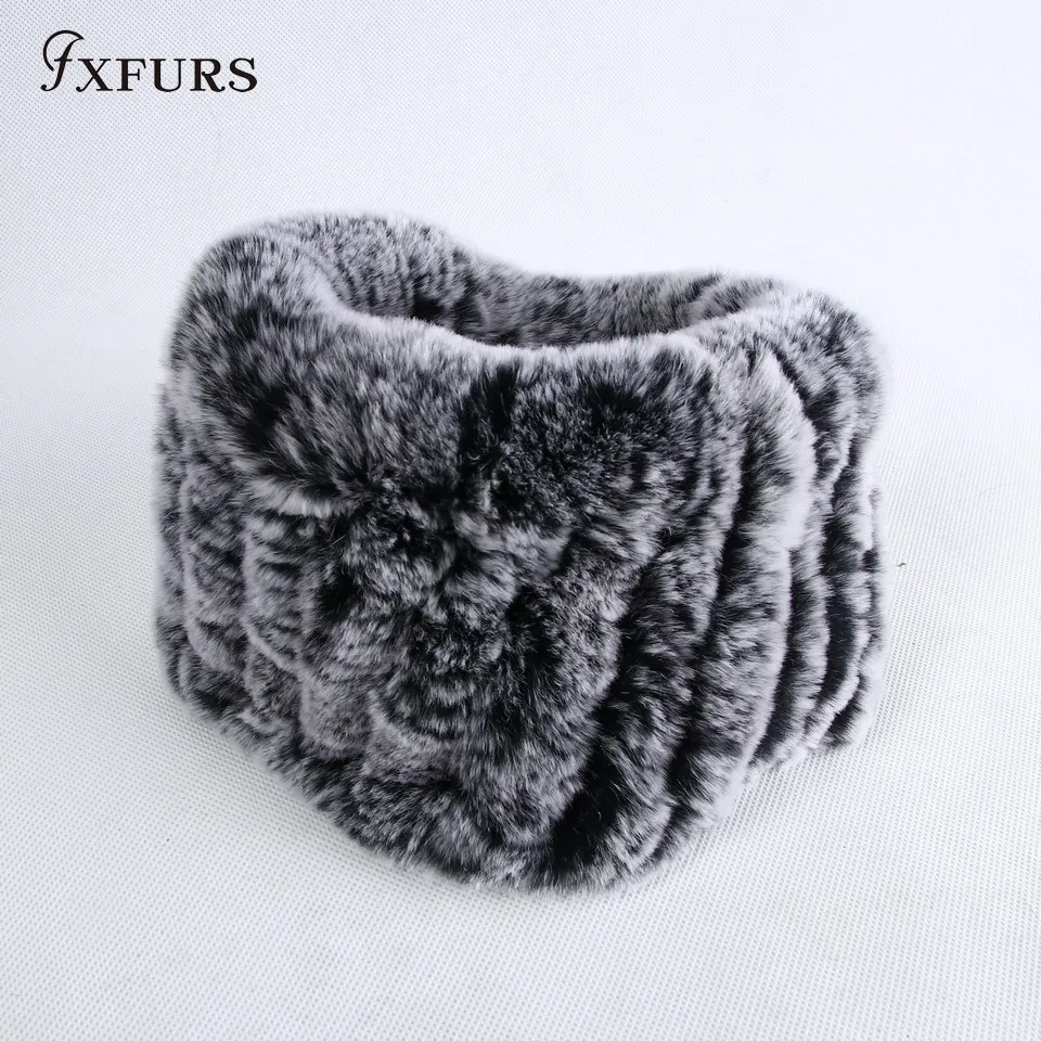 FXFURS меховой шарф пуловер женский осенний и зимний теплый шарф из меха кролика рекс зимняя теплая Меховая повязка на голову