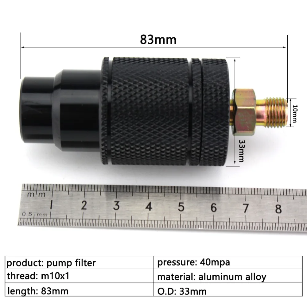 300 бар 4500PSI ручной насос высокого давления воздушный фильтр для пейнтбола PCP насос водоотделитель M10x1 Резьба 50 см шланг 8 мм