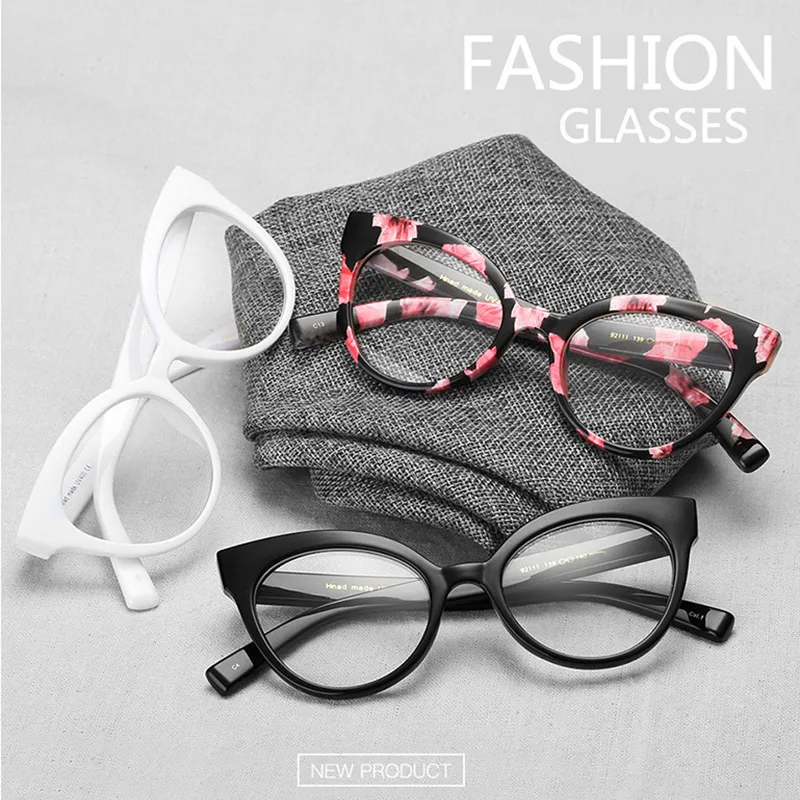 Woman Optical Eyeglasses Metal Legs and Acetate Rim Spectacles for Women Prescription Eyewear Glasses Frame Cat-Eye Style Woman Optical Eyeglasses Metal Legs and Acetate Rim Spectacles for Women Prescription Eyewear Glasses Frame Cat-Eye Style