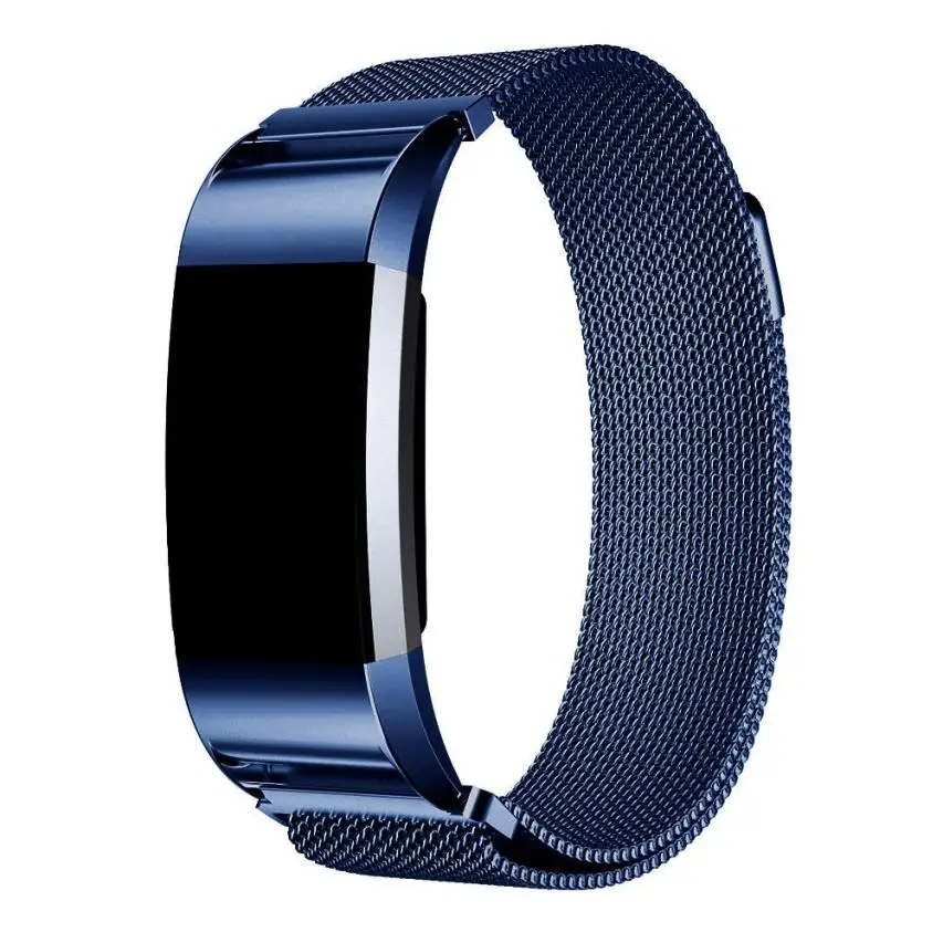 HL 2017 Миланская нержавеющая сталь Ремешок Браслет + HD пленка для Fitbit Charge 2 Прямая
