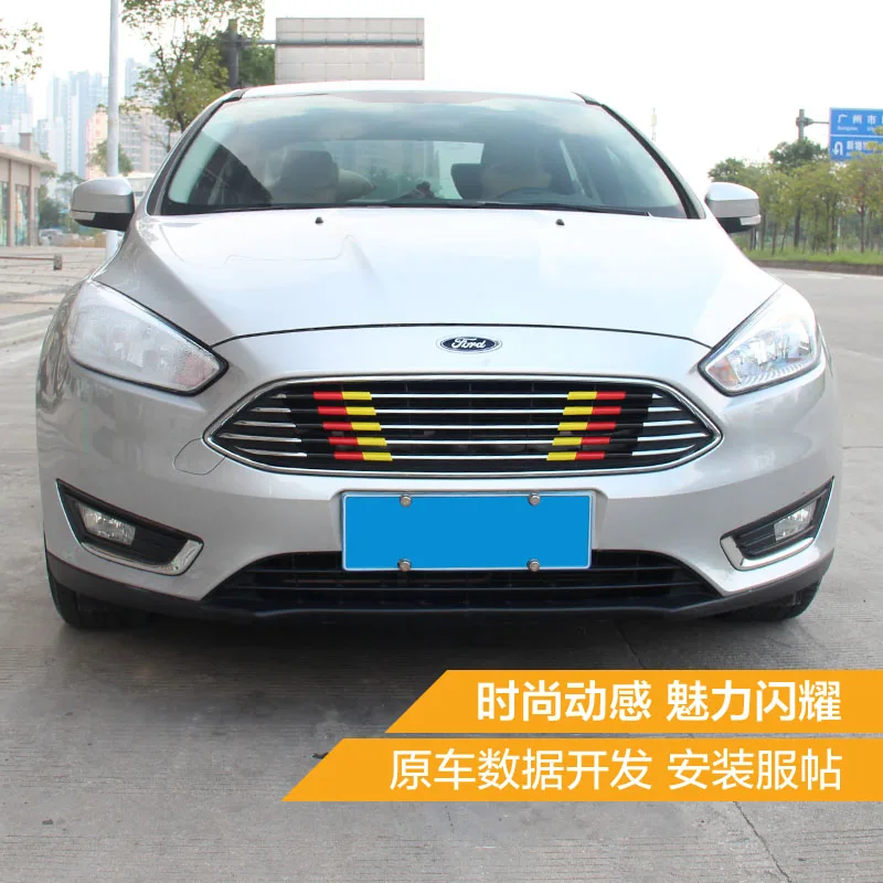 Декоративная яркая наклейка на решетку радиатора для Ford Focus 2015 2016 2017