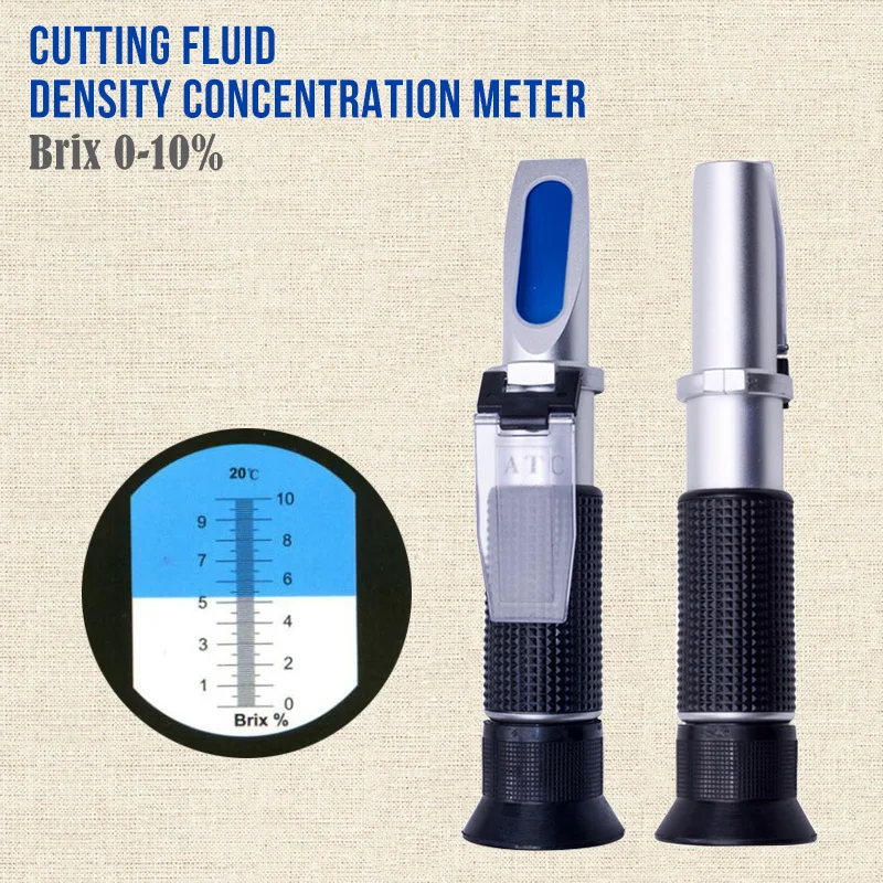 แบบพกพา 0 10 Refractometer ตัดความหนาแน่นความเข้มข้นเมตร Emulsion