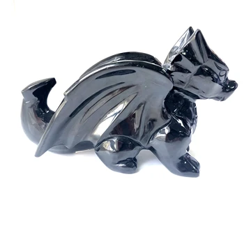 

Natural Crystal Obsidian Pterosaur Flying Dragon For Spiritual Gift Or Decoration FYY