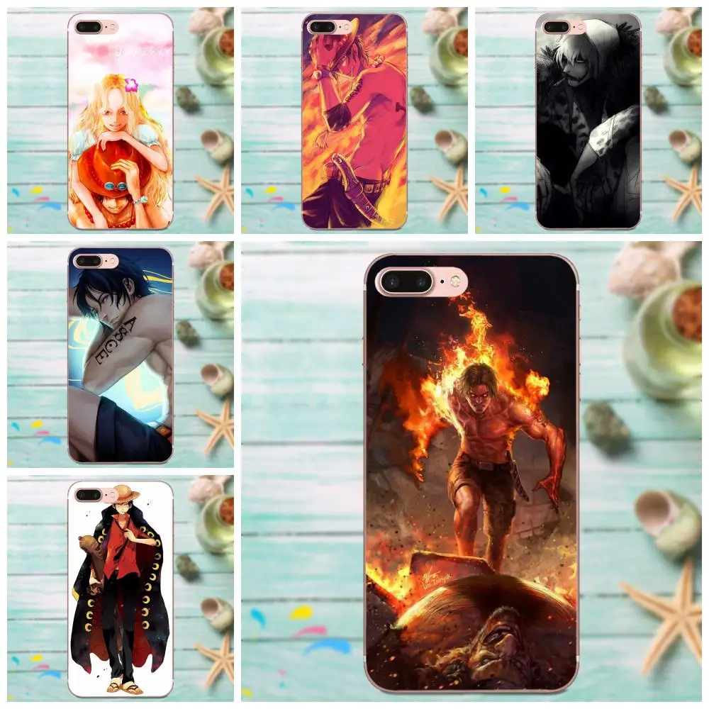 TPU Print Case Portgas D Ace One Piece For Apple iPhone 4 4S 5 5C 5S SE