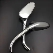 For Motorcycle Harley Yamaha CHROME Universal Custom Small Motorcycle Golf Club Mirrors