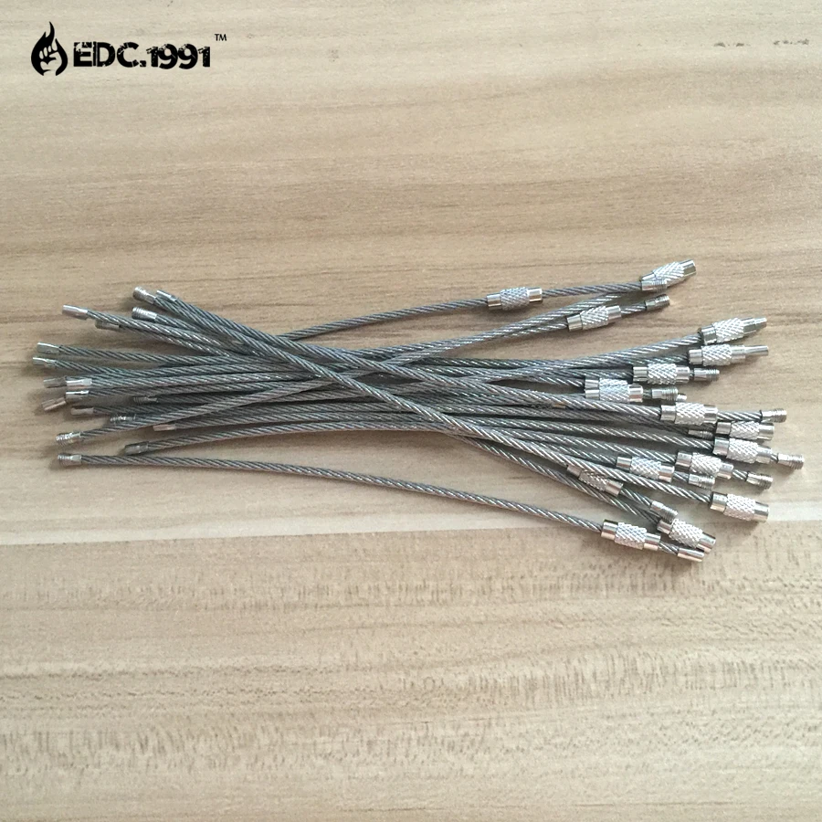 Outdoor Camping Edc gear Multifunctional Wire Rope Key Ring Stainless Steel Wire Chain Key Ring Edc Tool DS-2013 5pcs/lot