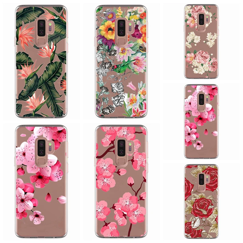 Для Samsung Galaxy S3 S9 S9Plus S8 Plus S7 edge Note 8 TPU цветной мягкий чехол с рисунком розы Desig Fundas R331 |
