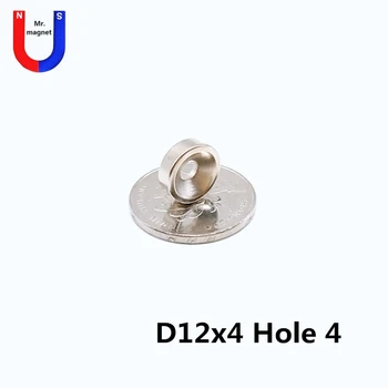 

30pcs 12x4-4 magnet NdFeB small disc circular 12*4-4 magnet With countersunk hole 4 neodymium 12x4-4 mm magnets hole rare earth